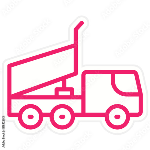 Dump Truck Vector Design Icon Style