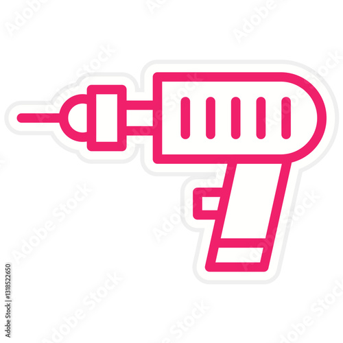 Pneumatic Drill Vector Design Icon Style