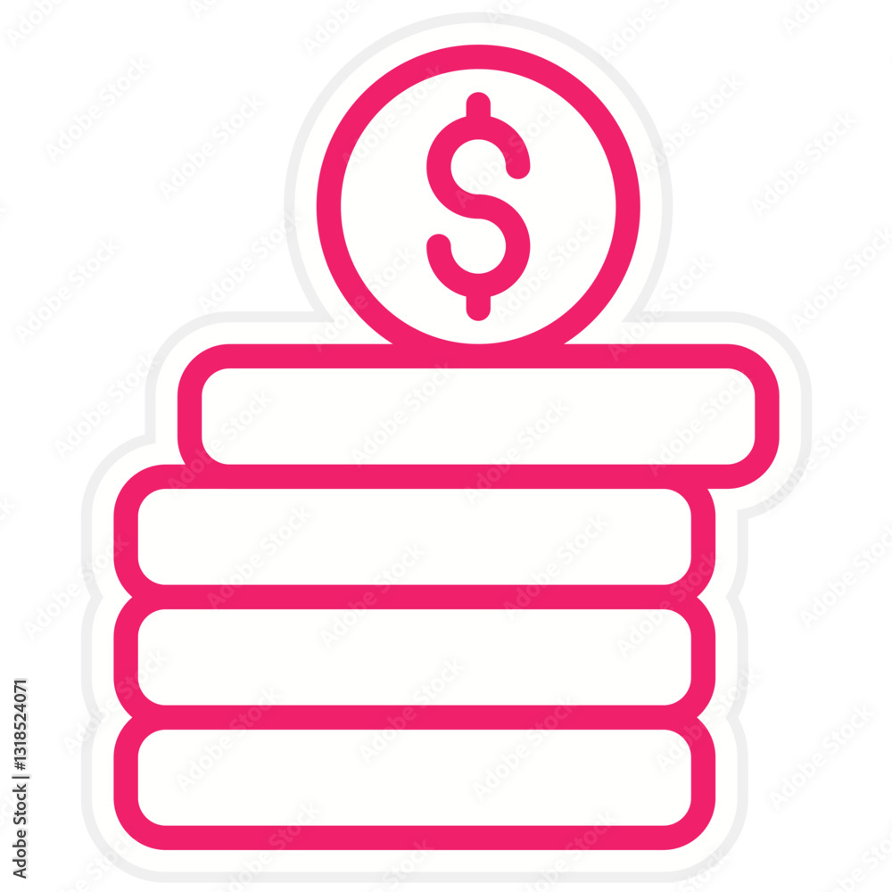 Coins Vector Design Icon Style Coins Vector Design Icon Style
