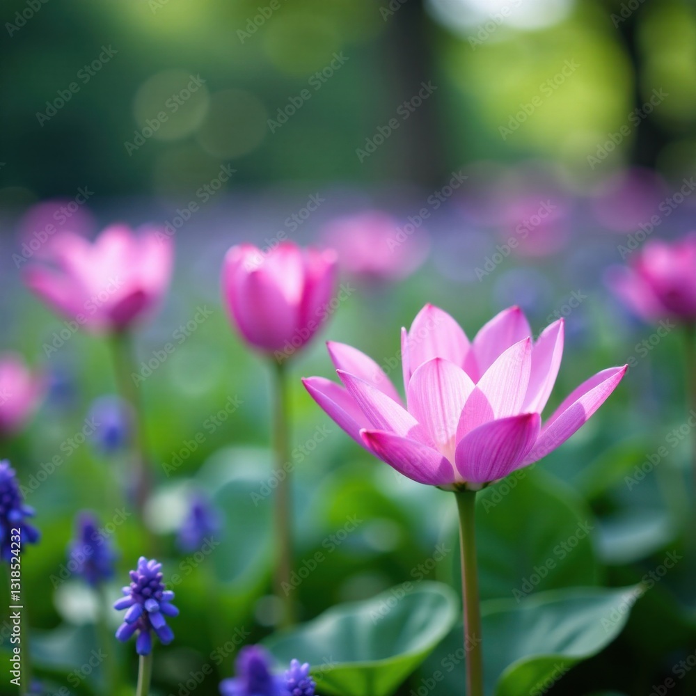 Gentle purple pink blue tones blend in subtle abstract pattern, creating soft focus effect on natural surroundings , gradient, scenery, soft focus Gentle purple pink blue tones blend in subtle abstract pattern, creating soft focus effect on natural surroundings , gradient, scenery, soft focus