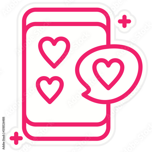 Virtual Date Vector Design Icon Style