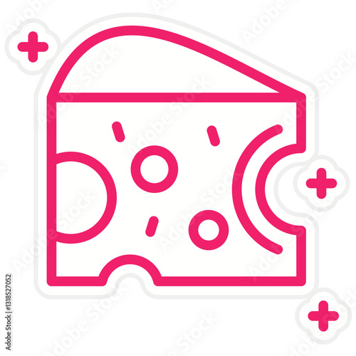 Cheese Vector Design Icon Style