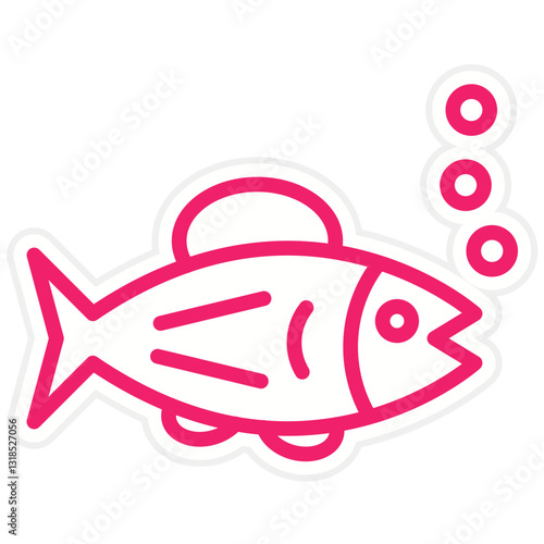 Salmon Vector Design Icon Style