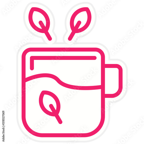 Herbal Tea Vector Design Icon Style