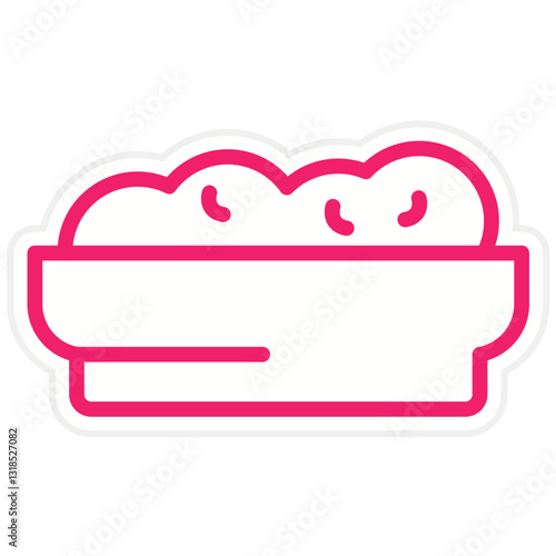 Cottage Cheese Vector Design Icon Style