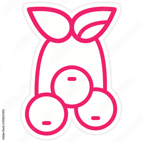 Blueberries Vector Design Icon Style