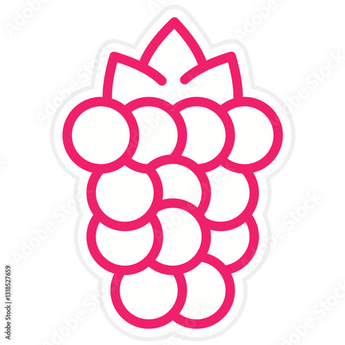 Raspberries Vector Design Icon Style