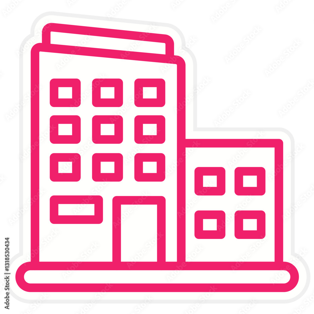 Vector Design Office Building Icon Style Vector Design Office Building Icon Style