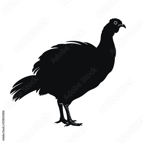 simple black silhouette of a turkey