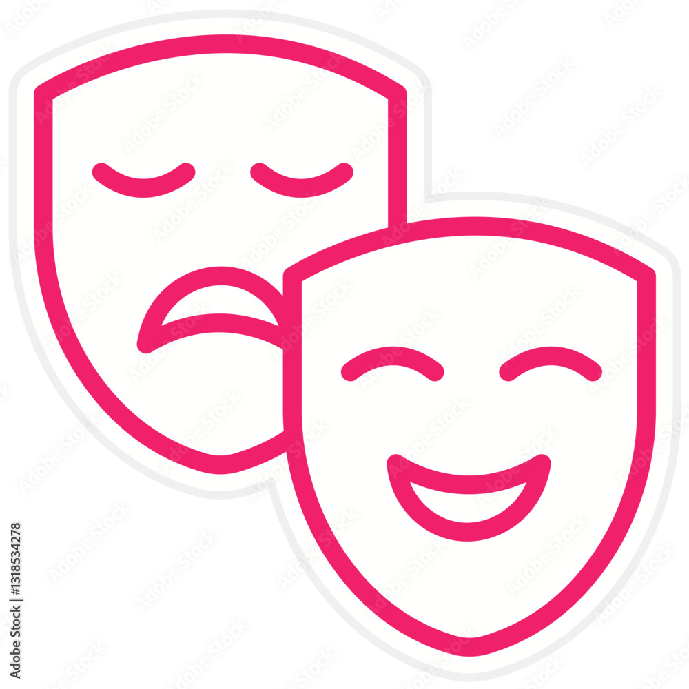 Vector Design Drama Icon Style Vector Design Drama Icon Style