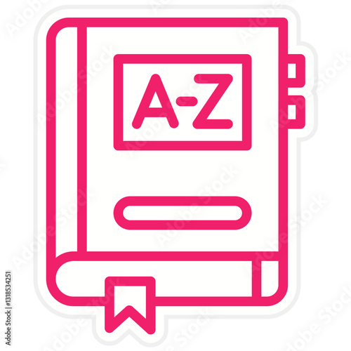 Vector Design Dictionary Icon Style