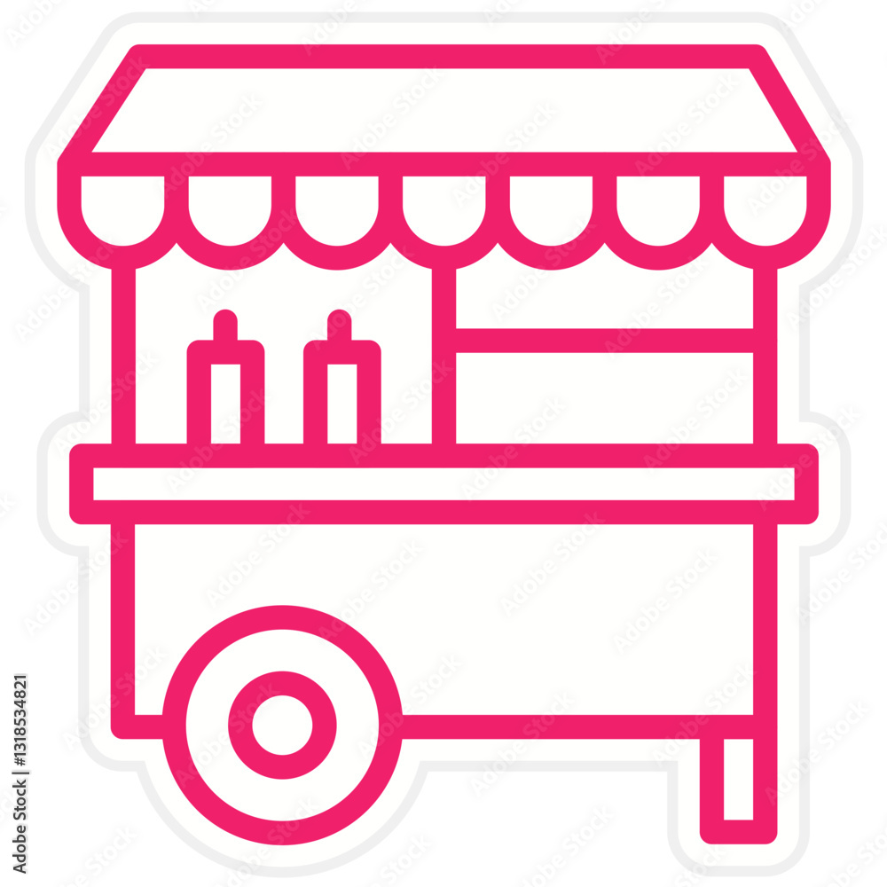 Obraz premium Vector Design Food Cart Icon Style