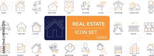  Real estate icon set 