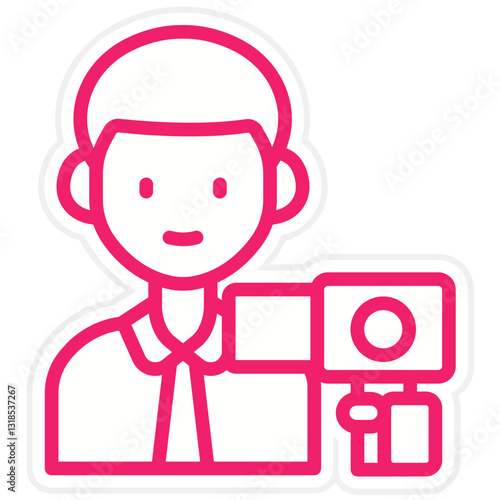 Vector Design Cameraman Icon Style