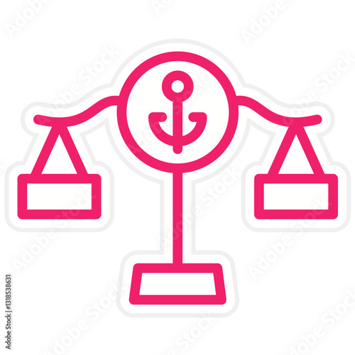 Vector Design Maritime Law Icon Style