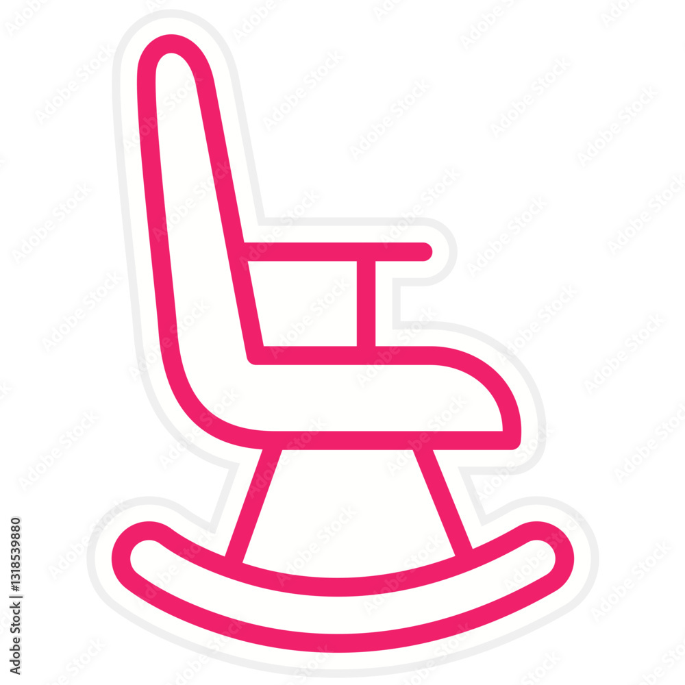 Vector Design Rocking Chair Icon Style Vector Design Rocking Chair Icon Style