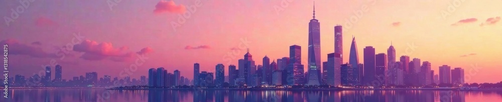 Minimalist cityscape with sleek skyscrapers and modern architecture, modernity, cityscape, building Minimalist cityscape with sleek skyscrapers and modern architecture, modernity, cityscape, building