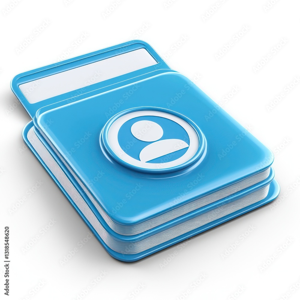 3D identity theft symbol, white background. 3D identity theft symbol, white background.