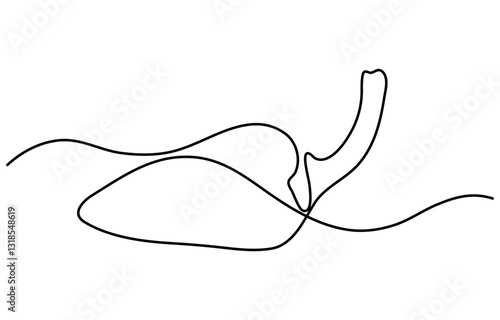 Continuous one single line drawing of hot chili vector design illustration