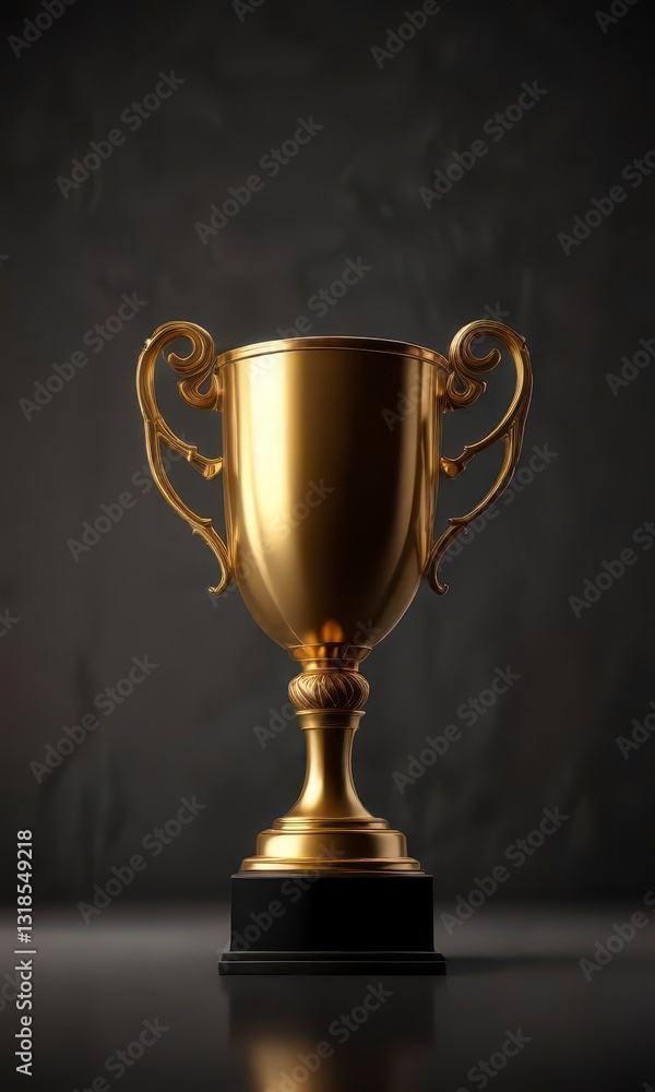 Vector silhouette of trophy with golden cup in a modern style background, sport, silver Vector silhouette of trophy with golden cup in a modern style background, sport, silver