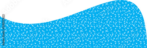 Blue Ocean Wave Background for Footers