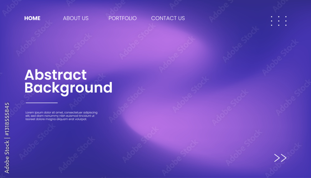 Fototapeta premium Color gradient background. Landing page view. Minimalist futuristic background. Purple gradient