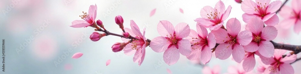 Watercolor cherry blossom branch in spring, branch, flowers, tree Watercolor cherry blossom branch in spring, branch, flowers, tree