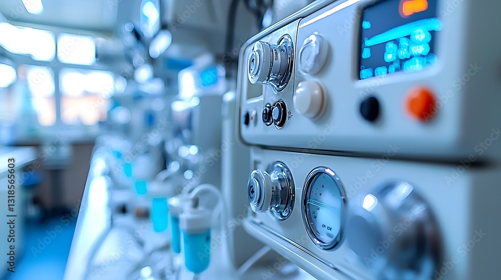 Hospital Medical Equipment Closeup. Hospital Medical Equipment Closeup.