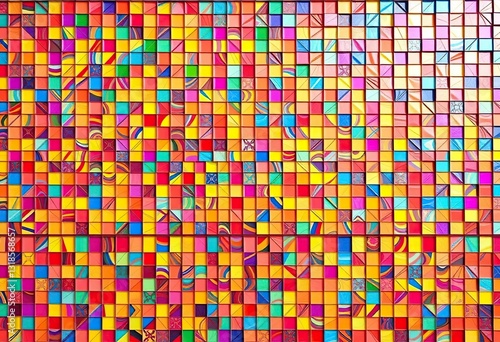 Vibrant rainbow mosaic background, perfect for Pride month celebrations, inclusion, june