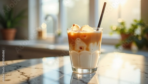 Wallpaper Mural Iced Latte in Domestic Setting Torontodigital.ca