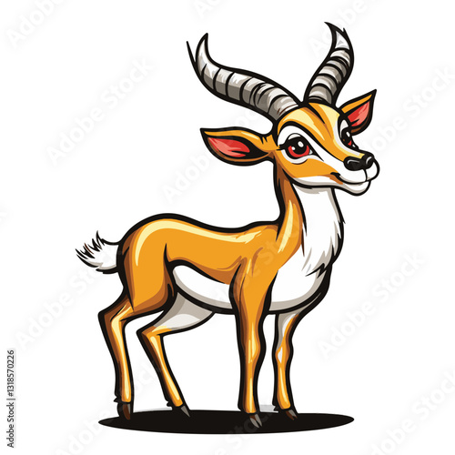 Springbok cartoon vector illustration 