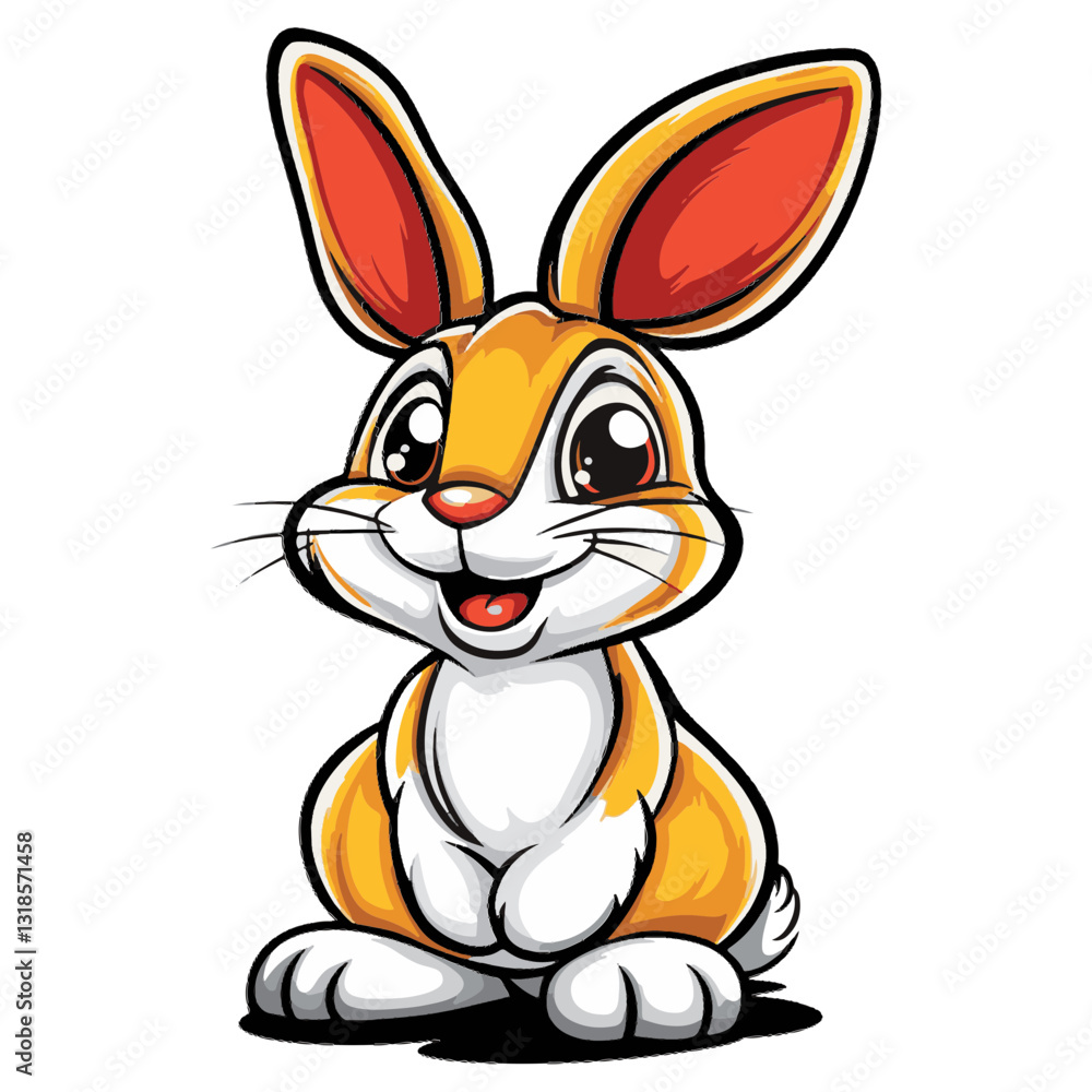 Obraz premium Bunny cartoon vector illustration 