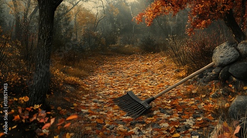 Autumnal Forest Path: A Serene Landscape