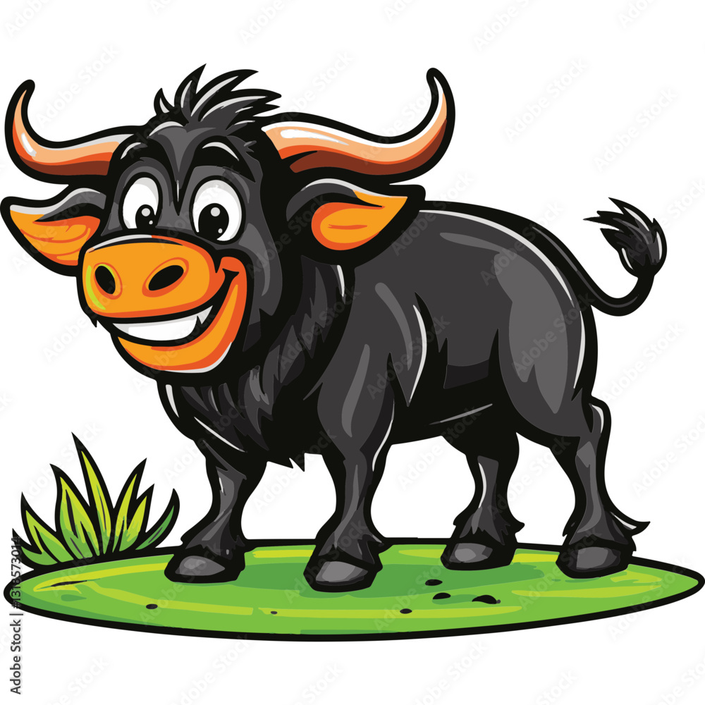 Fototapeta premium ox cartoon illustration 