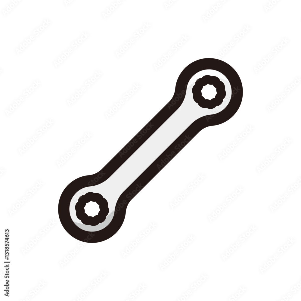 Ring spanner illustration icon.Simple vector outline, clipart for graphic design. Ring spanner illustration icon.Simple vector outline, clipart for graphic design.