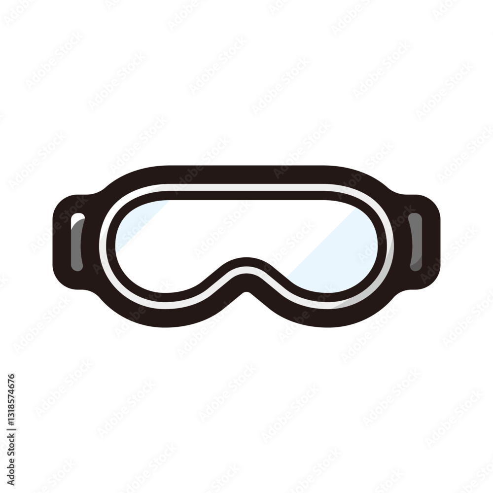 Safety goggles illustration icon.Simple vector outline, clipart for graphic design. Safety goggles illustration icon.Simple vector outline, clipart for graphic design.