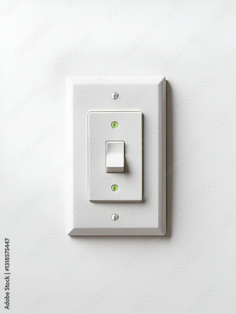 Light switch on white background. Electrician's equipment Light switch on white background. Electrician's equipment
