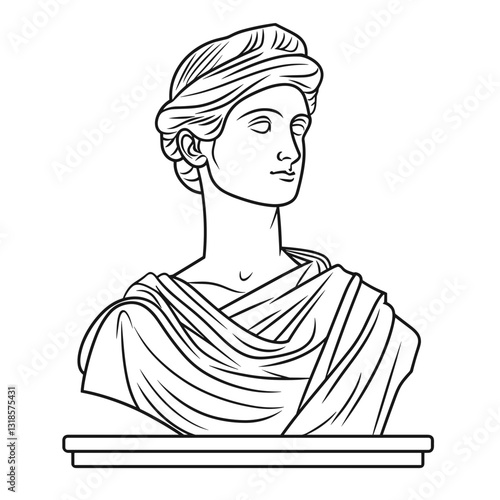 Bust of a woman in Greek or Roman classical style