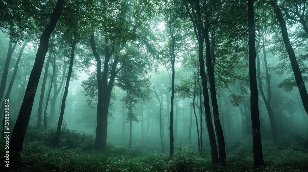 Fototapeta premium Misty Forest Depths