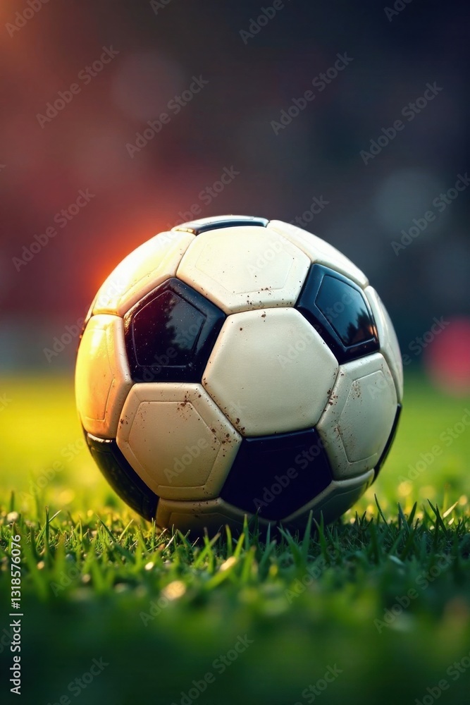 Fototapeta premium Vector illustration of soccer ball with German colors, illustration, german colors, sport