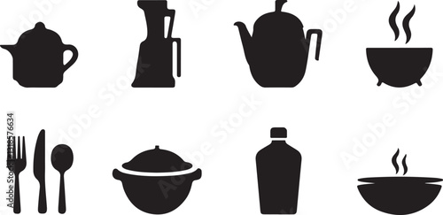 Food and drink silhouettes