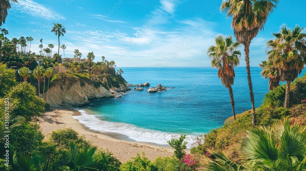 Fototapeta premium Coastal California Beach Paradise