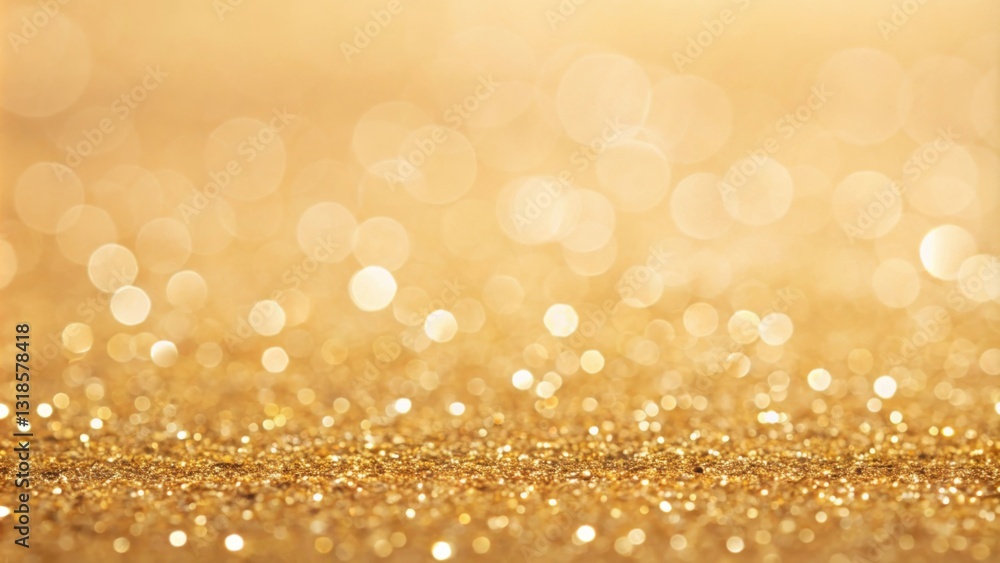 Sparkling Gold Glitter Background with Delicate Bokeh Effects Sparkling Gold Glitter Background with Delicate Bokeh Effects