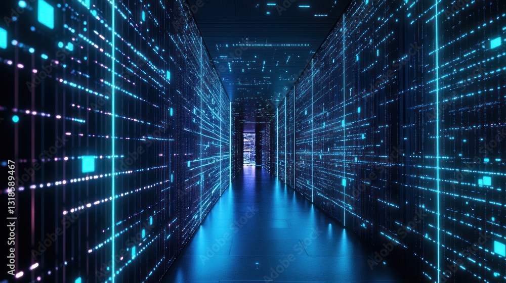 Cybernetic Server Room Corridor Cybernetic Server Room Corridor