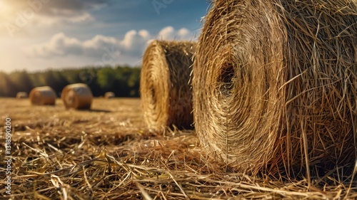 hay bale in the field