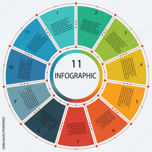 11 options circle infographics