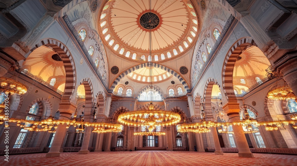 Obraz premium Interior View Showcasing Architectural Beauty of a Grand Structure