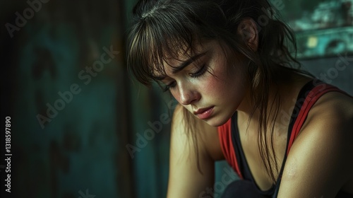 Pensive Woman Portrait: A Study in Sadness and Contemplation