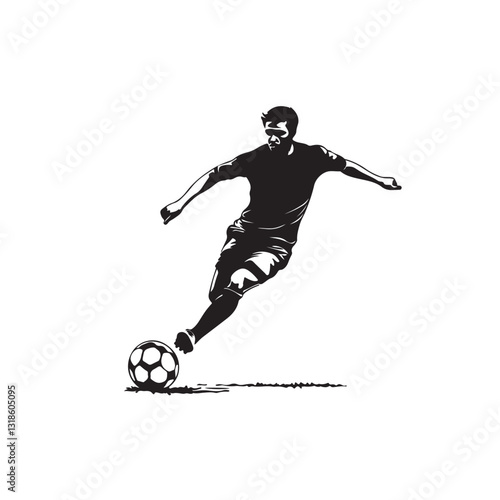 soccer player silhouette
