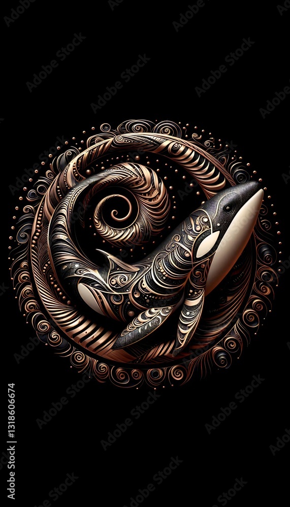 Fototapeta premium 3d killer whale fantasy model